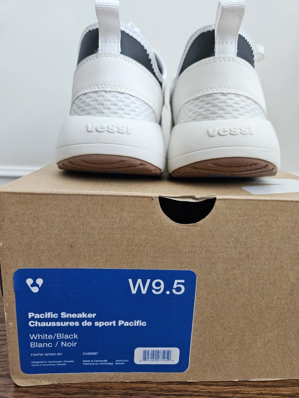 Vessi White & Black Low-Top Sneakers - Picture 9 of 11